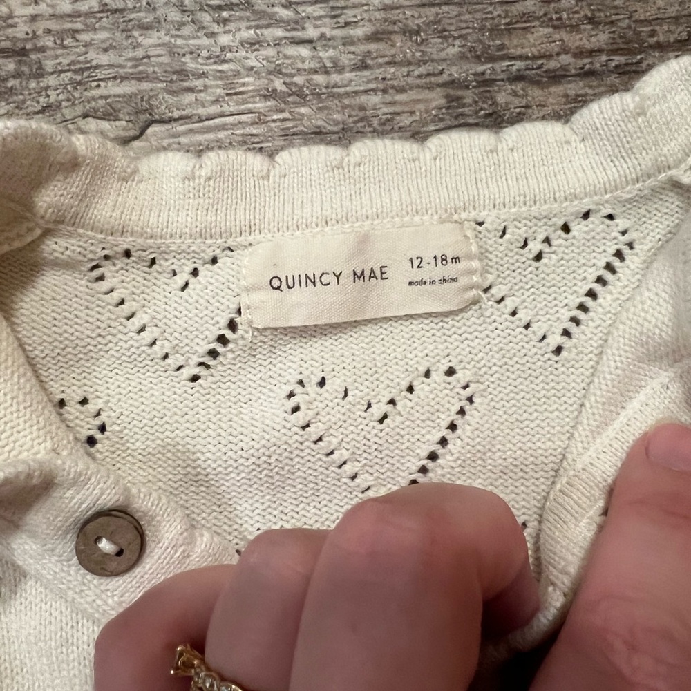 Quincy mae knit heart cardigan - Picture 4 of 5